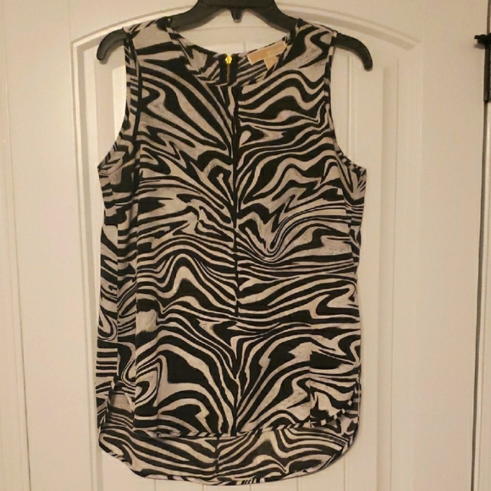 Michael Kors Zebra Print Sleeveless Top